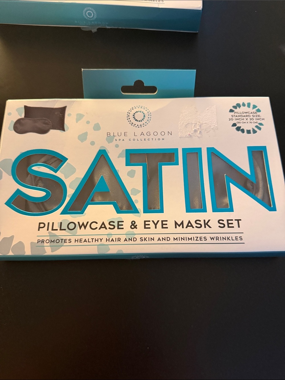Satin‎ Pillowcase & Eye Mask Set - White